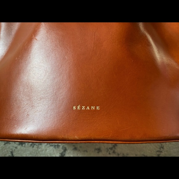 SOLD - DO NOT PURCHASE Sezane Farrow Bucket Bag Camel - Picture 5 of 11